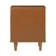 thumbnail image 2 of 20" Modern Solid Wood 2-Drawer Nightstand - Caramel, 2 of 5