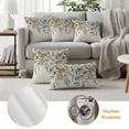 thumbnail image 6 of White Yellow Daisy Pillow Covers 2 Pack Vintage Eucalyptus Leaves Lavender Spring Pillowcase Waterproof Outdoor Throw Pillow Cover for Patio Garden Square Cushion 18”x18”, 6 of 9