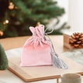 thumbnail image 4 of Tripumer 10PCS Velvet Jewellery Bags 4.7x5.5inch Jewellery Bags with Tassel Drawstring Wedding Holiday Gift Bags for Jewellery Watches Gifts - LPink, 4 of 8