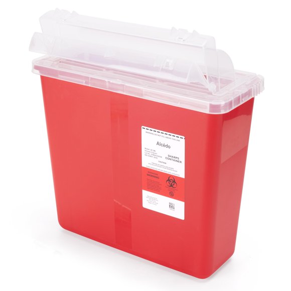 Contenedor para objetos punzantes Alcedo de 5 litros para uso doméstico y profesional