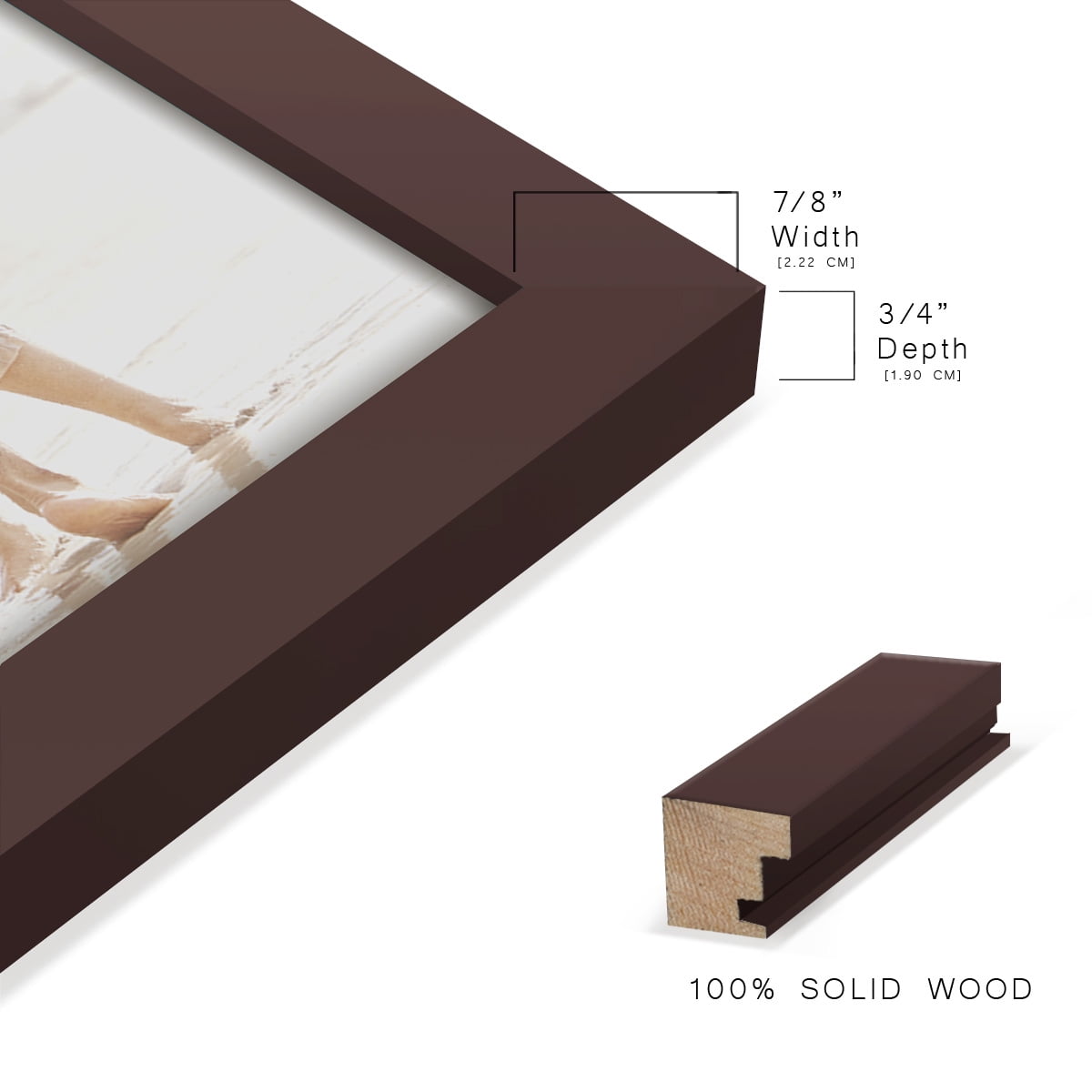 Wexford Home Modern 8" x 10" Brown Picture Frame (Set of 6)
