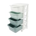 thumbnail image 5 of 4 Tiers Drawer Plastic Storage Tower Chest Office Home Kitchen Rolling Organizer 14.2*14.2*28.3in for Living Room, Bathroom,  Cloakroom, 5 of 17