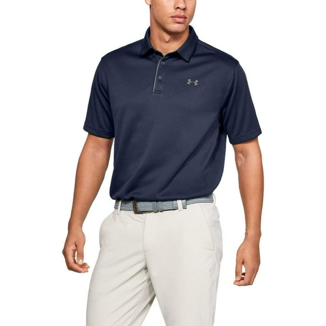 Under Armour - Mens Tech Polo, Size: 4X-Large x Tall, Color: Midnight Navy/Graphite