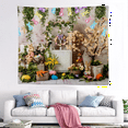 thumbnail image 1 of Easter Printed Cotton Tapestry Prevalent Photography Background for Girls Women,70.86x59.05inch/180x150cm, 1 of 5