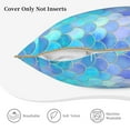 thumbnail image 4 of Home Decoration Outdoor Mermaid Scales Throw Pillow Cover Case Velvet border pillowcase Decorative Cushion for Couch Bed（Without pillow core）, 4 of 6