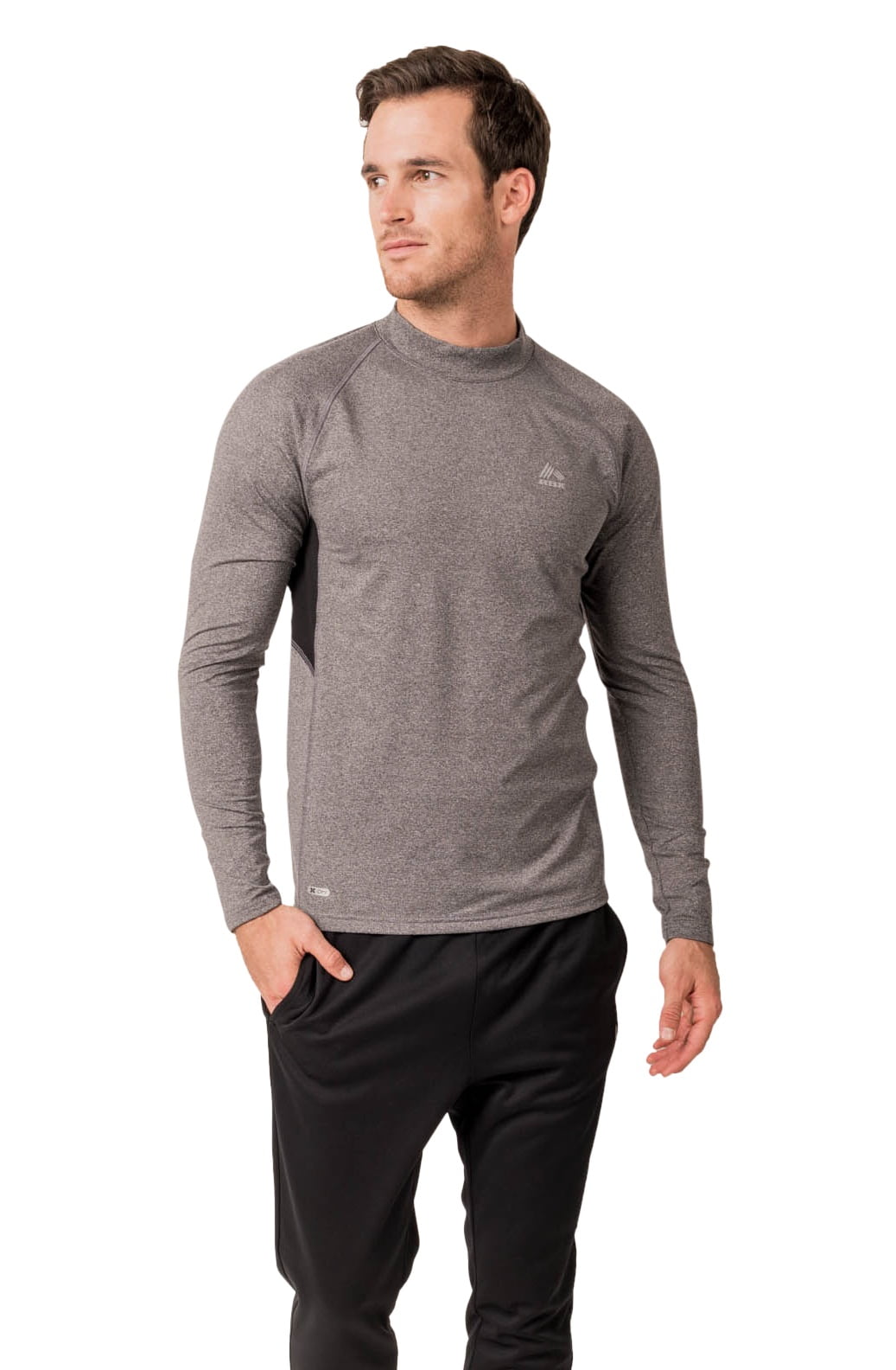 RBX RBX Active Men's Midweight Compression Mock Neck Base Layer Shirt