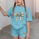 thumbnail image 2 of Vestido de manga corta para niños Día de San Patricio impreso de dos piezas Conjunto de cuello redondo con pantalones cortos, blusa de manga corta, 2 of 6