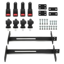 Universal 42" Retractable Golf Cart Seat Belts Kit and Bracket Compatible with Golf Carts EZGO TXT RXV Drive DS Club Car