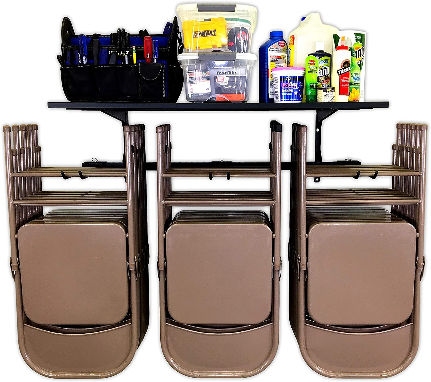 StoreYourBoard Chair Storage Rack and Storage Shelf, Folding and Beach