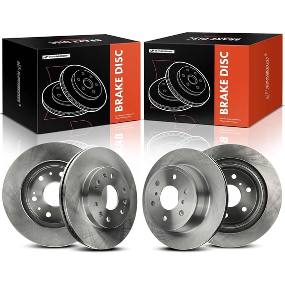 A-Premium Front and Rear Vented Disc Brake Rotors Compatible with Select Chevy, Cadillac and GMC Models - Silverado 1500, Suburban 1500, Escalade, Tahoe, Sierra 1500, Yukon, Avalanche, Escalade ESV