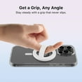 thumbnail image 3 of MyBat Pro Magnetic Silicone Ring Grip Phone Holder, Loop Grip Phone Holder, Magsafe Phone Grip Skin for Phone Grip, White, 3 of 6