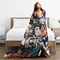 thumbnail image 5 of My Hero Academia Blanket, Anime Throw Blanket For Couch Sofa Bed, Soft Cozy Lightweight Warm Flannel Blanket, Home Decor, Anime Gifts For Boys Girls Kids Teens, 60"X50", 5 of 9