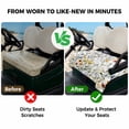 thumbnail image 4 of Golf Cart Seat Covers for 2 Seater,Botanical Flower Microfiber Cart Seat Towel Blanket,Watercolor Retro Spring Farm Leaf Absorbent Breathable Non Slip Bench Seats Protector for Golf Course 51"x31", 4 of 9