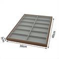 thumbnail image 4 of Estante de Almacenamiento de 12 Rejillas de Madera de Nogal para Gafas, Bandeja de Exhibición para Gafas de Sol, Cajas Organizadoras para Guardar Anteojos, 4 of 6