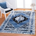 thumbnail image 3 of SAFAVIEH Vintage Hamadan Keighley Oriental Area Rug, Blue/Ivory, 5'3" x 7'6", 3 of 9
