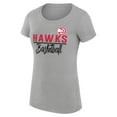 thumbnail image 2 of Women's G-III 4Her by Carl Banks Heather Gray Atlanta Hawks Team Sport Fitted V-Neck T-Shirt, 2 of 3