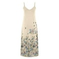 thumbnail image 4 of Ruyang Summer Dresses for Women 2024 Casual Floral Spaghetti Strap V Neck Casual Elegant Long Maxi Dress Boho Floral Dresses, 4 of 4