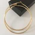thumbnail image 5 of Pendientes grandes para mujer, sencillos y a la moda. Personas con o sin agujeros en las orejas. Pendientes grandes, 5 of 5
