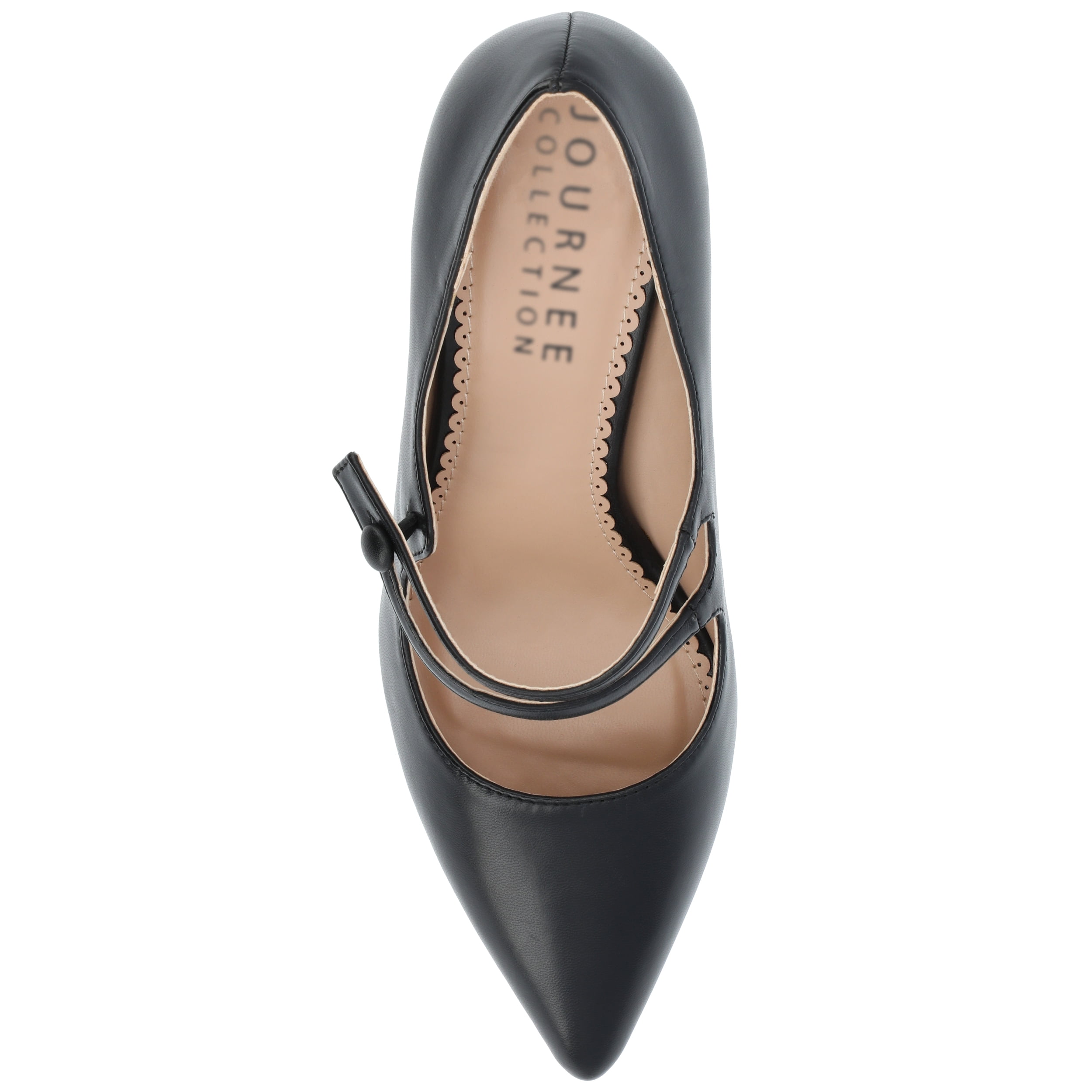 Journee Womens Sidney Narrow Width Pointed Toe Mid Heel Pumps