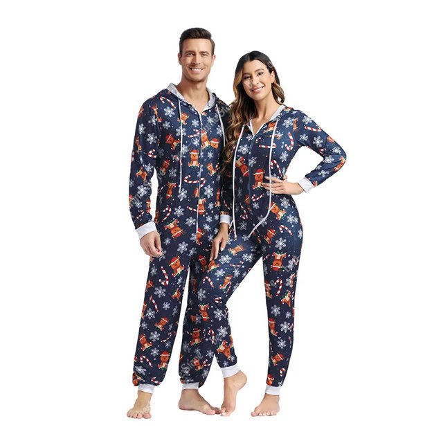 Pijama de Navidad para hombre y mujer, ropa de dormir con estampado bonito, para vacaciones familiares, Año Nuevo