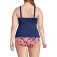 thumbnail image 2 of Lands' End Women's Plus Size Sweetheart Wrap Underwire Tankini Top, 2 of 4
