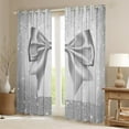 thumbnail image 2 of Manfei Fashion Grey Bow-tie Blackout Curtains Set of 2 (52x84 Each), Bling Stars Print Window Curtains, Teen Kid Girl Female Curtains and Drapes, Window Curtains Room Decor, 2 of 6