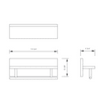 thumbnail image 2 of ALFI brand AB5511 16" Wooden Shelf with Chrome Towel Bar Bathroom Accessory, 2 of 7