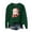 Green, variant on Buigttklop Christmas Sweatshirts for Women Kawaii 3D Santa Claus Sweatshirt Funny Gifts Long Sleeve Crewneck Cute Graphic Tops