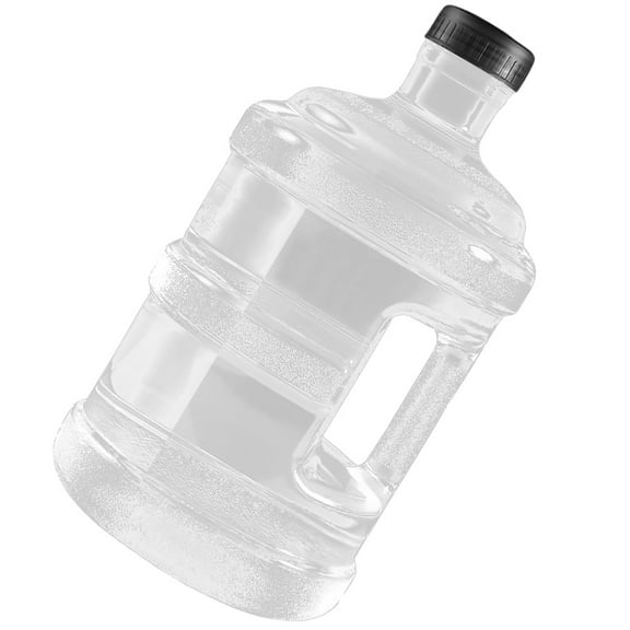HONMEET Clear Water Bottle with Handle, Durable Plastic Outdoor Water Jug for Storage, Transparent, 1 Gallon