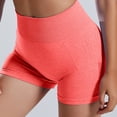 thumbnail image 5 of IWRICH Women's High Waist Workout Yoga Shorts Gym Seamless Cycling Scrunch Shorts Lifting Breathable Soft Comfy Activewear Watermelon Red XL, 5 of 7