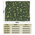 thumbnail image 3 of Kll Fleece Blanket Plush Throw Blanket Green Branch Olive,Soft Fuzzy Cozy Flannel Blanket For Couch Sofa Bed.(40"X30"), 3 of 9