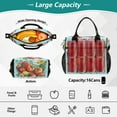 thumbnail image 2 of FORMRS Insulated Lunch Bag Unisex Large Capacity with Shoulder Strap, Orange Floral Tomatoes, 2 of 6
