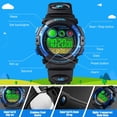 thumbnail image 2 of Reloj para niños de 4 a 12 años, negro para niños, relojes deportivos digitales impermeables con cronómetro con alarma, relojes electrónicos analógicos al aire libre para niños, regalos de cumpleaños, 2 of 5