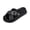 Black, variant on Women's Slides Sandals Denim Cross Strap Platform with Buckle Non Slip Fashion Comfortable Studded Slip On Beach Mules For Casual Party Date Walking Shoes Sky Blue 7.5 Wide