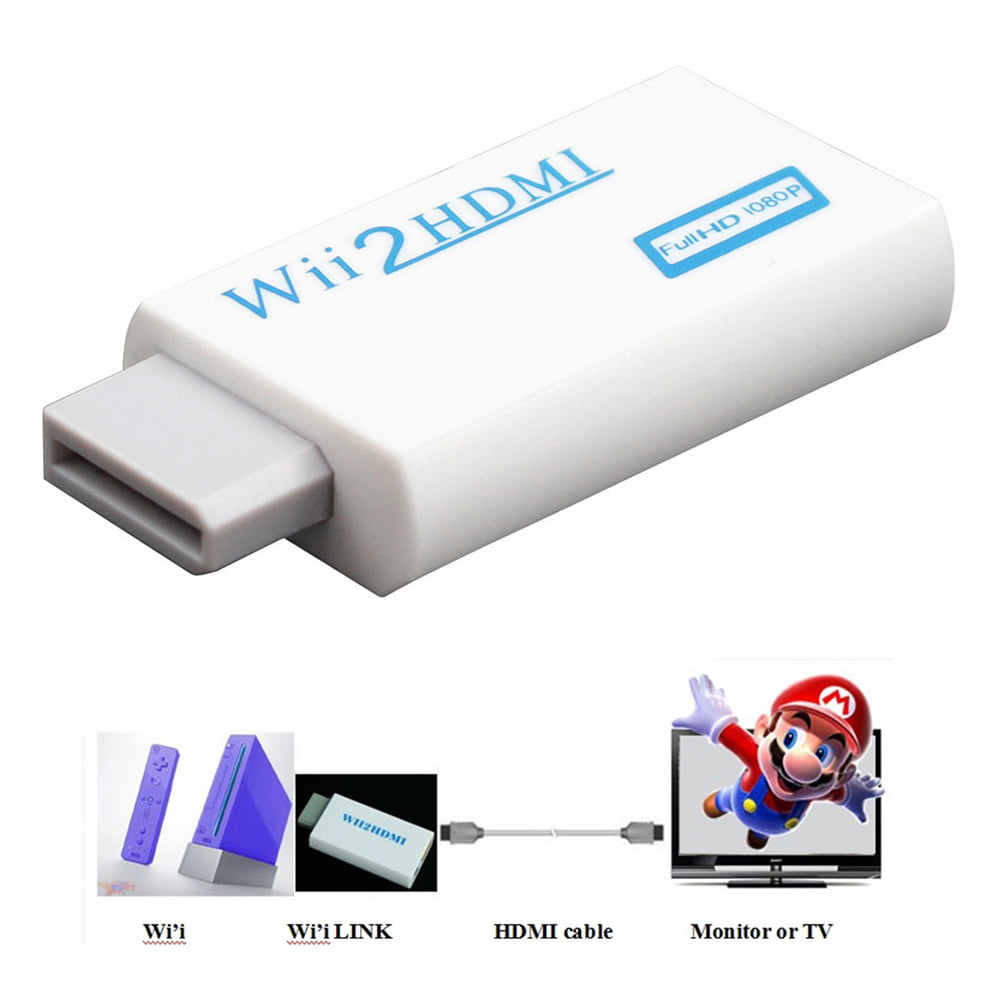 Wiistar Wii a HDMI Convertidor Wii HDMI Cable adaptador 3.3 ft/3.2 pies  1080 p para dispositivo Full HD Convertidor de video 720/1080P Soporta  todos los modos de visualización Wii : Videojuegos 