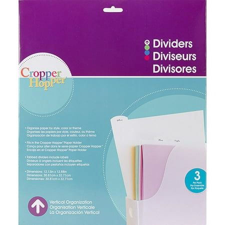 Cropper Hopper Tabbed Dividers W/Labels 3pk-12.25" x 12.875"