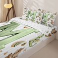 thumbnail image 3 of Castle Fairy Dragon Letter M Zipper Twin Comforter Sets with Fitted Sheet and 2 Pillowcases,Cute Rainbow Animal Zipper Bedding Set,4-Piece,Reversible, 3 of 6