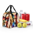 thumbnail image 4 of Yiaed Colorful Art Dog Print Insulated Lunch Bag Reusable Cute Tote Lunch Box, Leakproof Cooler Lunch Bags for Work Office Travel School Picnic, 4 of 5