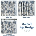 thumbnail image 4 of DriftAway Linen Floral Paisley Navy Blackout Curtains for Living Room Bedroom 84 Inch Length 2 Panels Lined Back Tab Rod Pocket Window Drapes Thermal Farmhouse Country Jacobean Curtains, 4 of 8