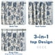 thumbnail image 4 of Cortinas DriftAway con estampado floral de cachemir azul marino, 2 paneles, 213 cm, 4 of 9