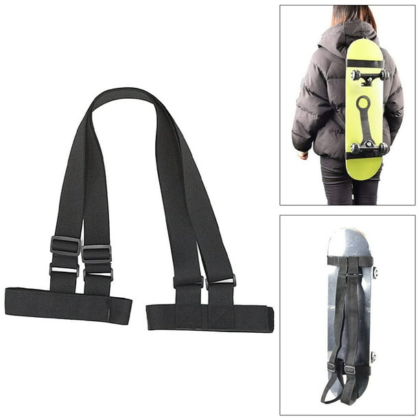 Skateboard strap outlet carrier