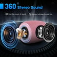 thumbnail image 2 of Portable Bluetooth Speaker, Wireless Speaker with Multi LED Light Dynamic Modes, BT5.3, IPX6 Waterproof, 16H Playtime, 20W Bass Diaphragms, Supports FM Mode, TF, USB for Home, Outdoor, Beach, Party, 2 of 7