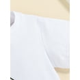 thumbnail image 6 of 2 Pieces Toddler Boys Suit Set Skateboard/ Letter Print Round Neck Short Sleeve Tops Shorts Summer Outfits, 6 of 9