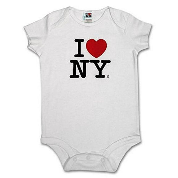 S & T World Products I Love NY Babies Onesie 100% Soft Cotton White 12 Month