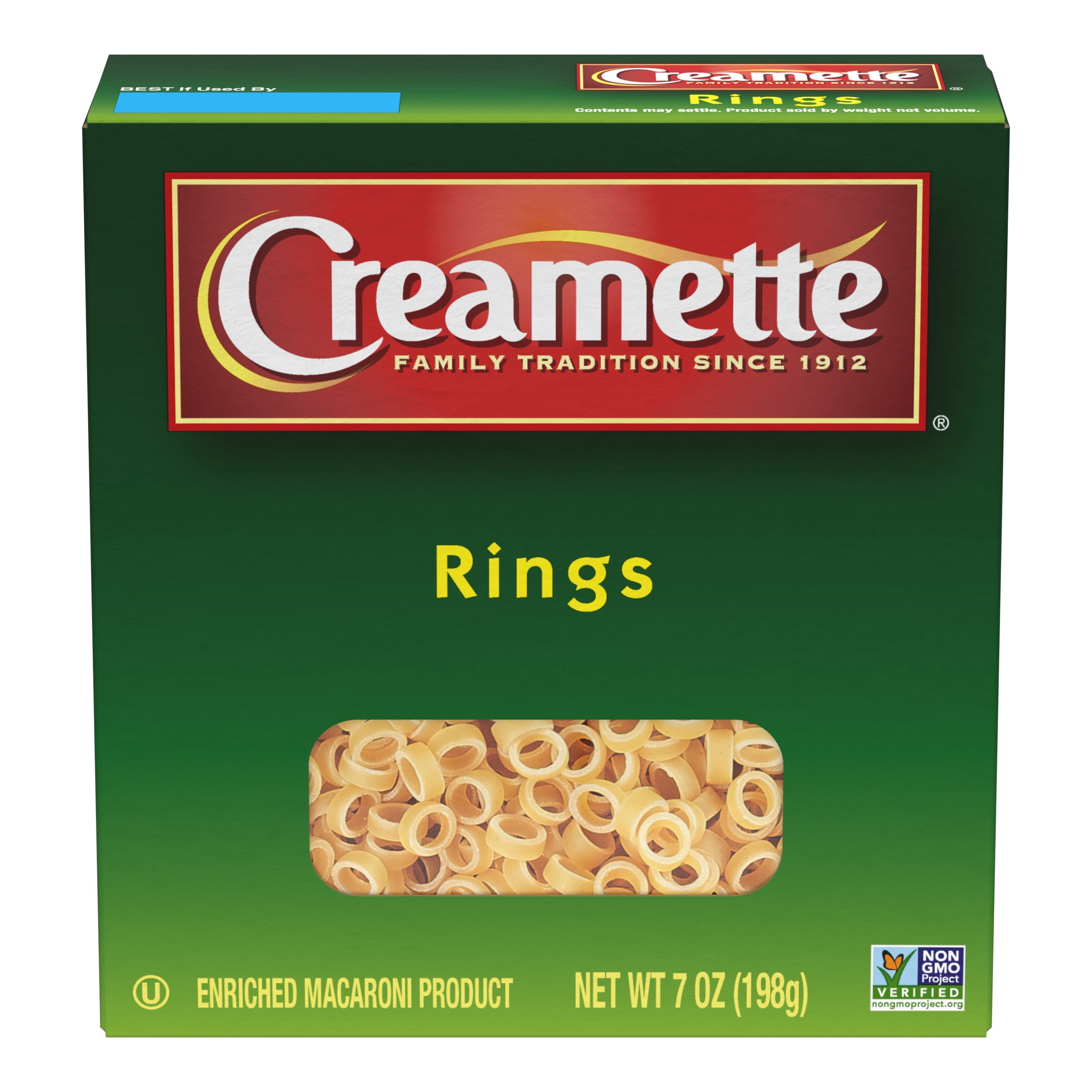 Creamette Short Cut Pasta Rings, 7-Ounce Box