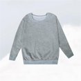 thumbnail image 6 of HAOTAGS Kids Round-Neck Long-Sleeve Sweatshirts (Ages 1 to 13) Lightweight, Soft Pullover Top for Boys and Girls Gray Size 8, 6 of 6
