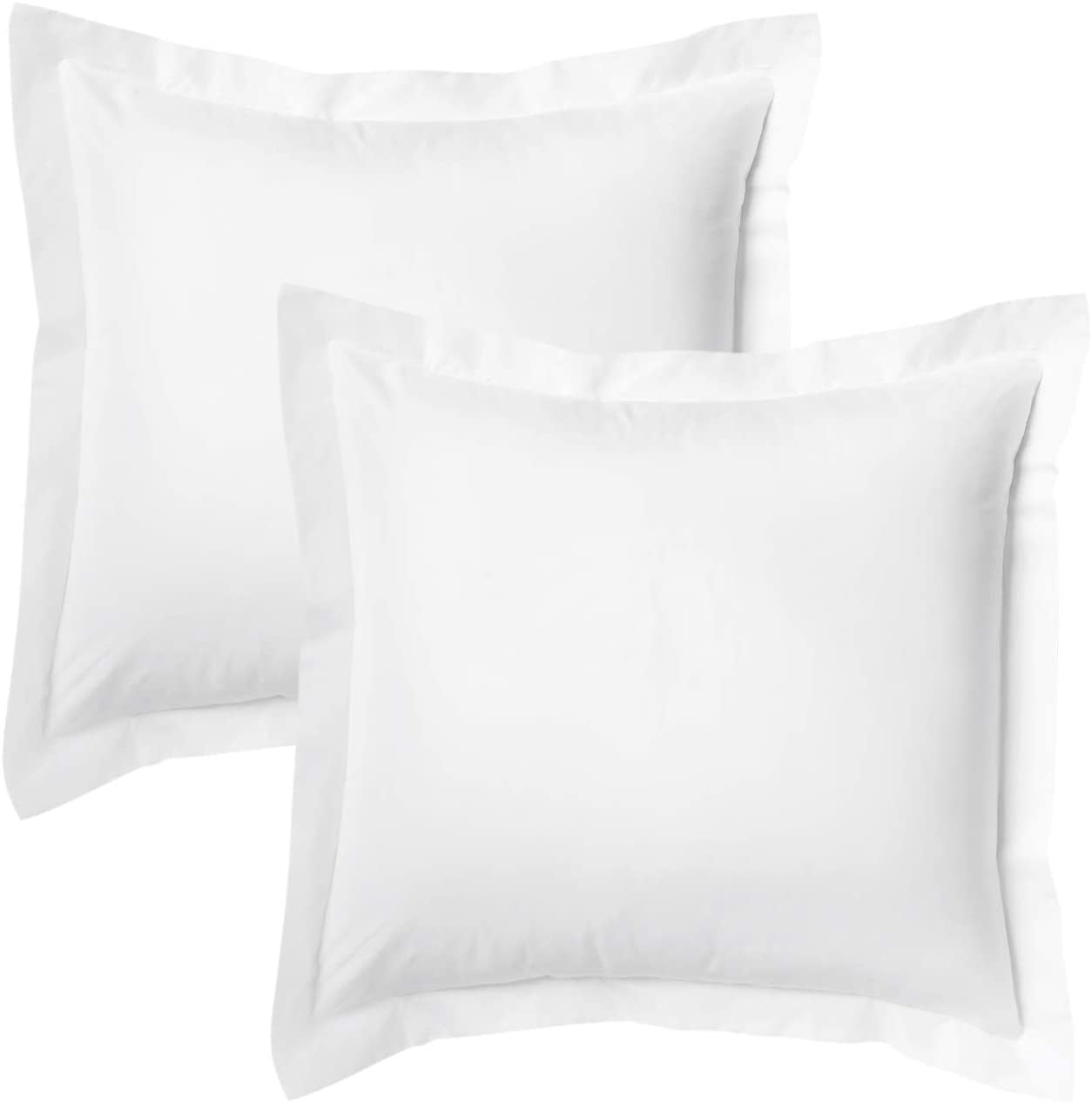 Euro Pillow Sham Covers 26x26 Set of 2, Super Soft and Cozy White