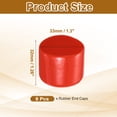 thumbnail image 2 of Uxcell 8Pcs Tapones de Silicona, 33mm(1 5/16") ID32mm(1 1/4") Altura Protectores de Rosca Redondos Flexibles para Tornillos, Cubiertas para Perros de Tubo de Metal, Rojo, 2 of 7