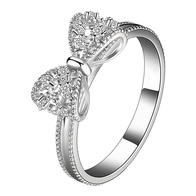 Anillo hueco de estilo para las mujeres joyas brillantes Trendy anillo de promesa de moda anillo abierto