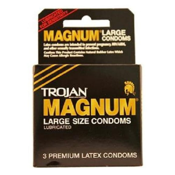 Trojan, Magnum Lubricated, Count 6 (3Pk) - Birth Control / Grab Varieties & Flavors Lubricated Condom Latex